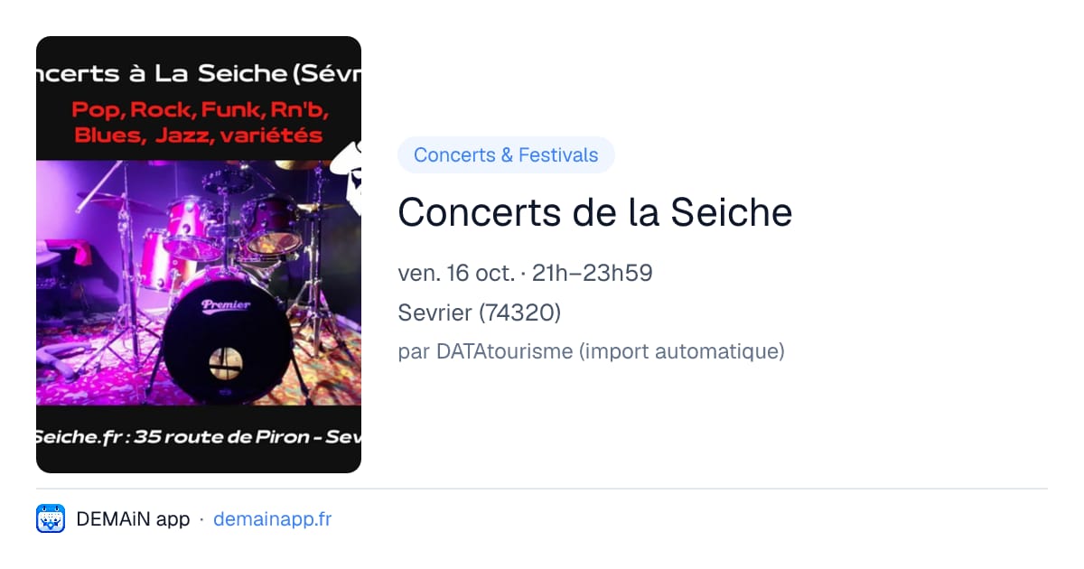 Concerts de la Seiche — Sevrier