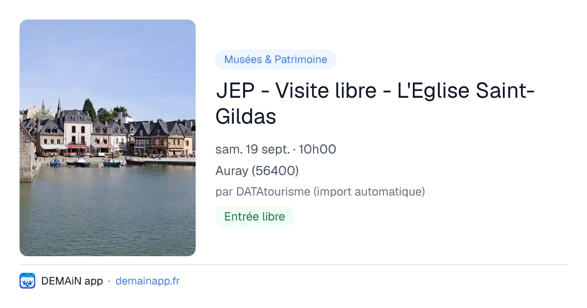 JEP - Visite libre - L'Eglise Saint-Gildas — Auray