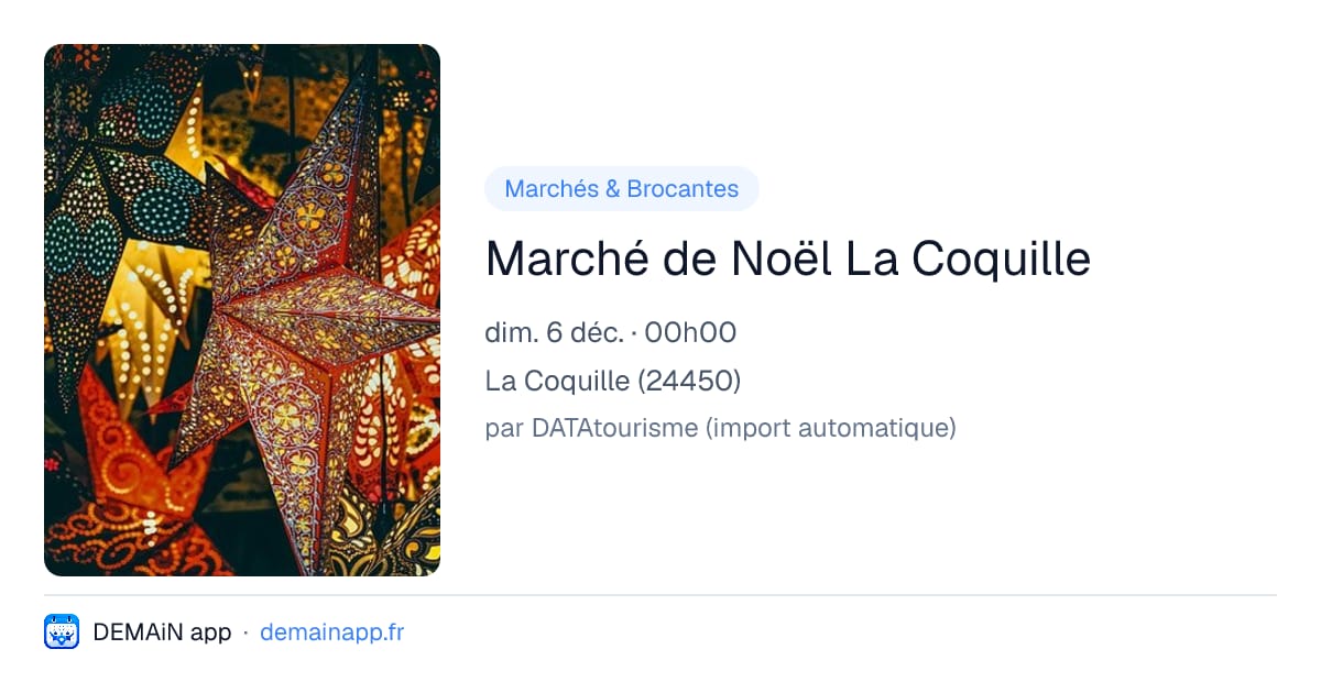 Marché de Noël La Coquille — La Coquille
