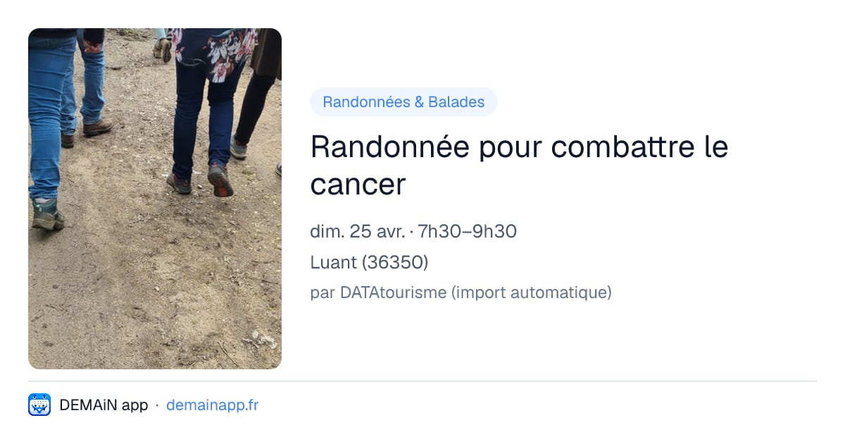 Randonnée pour combattre le cancer — Luant