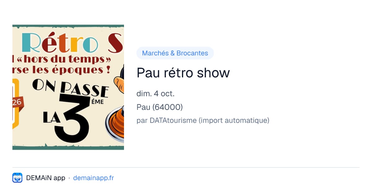 Pau rétro show — Pau