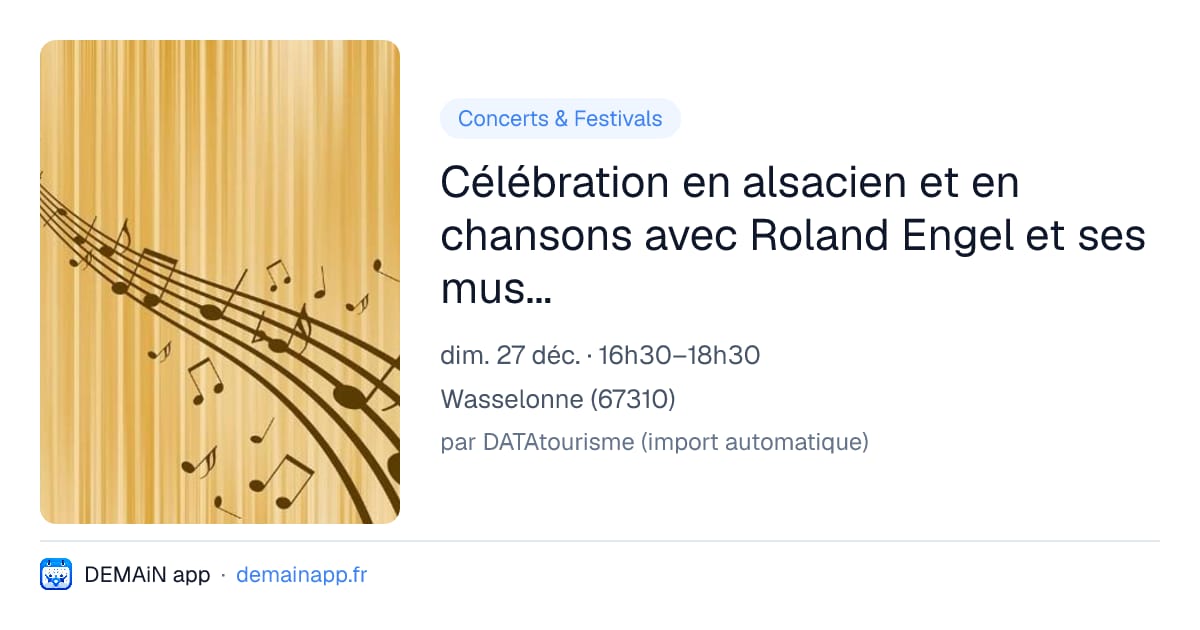 Célébration en alsacien et en chansons avec Roland Engel et ses musiciens — Wasselonne