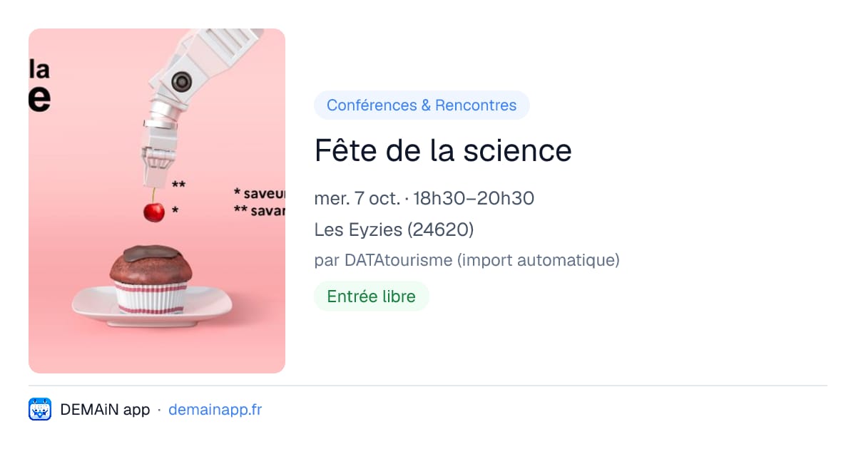 Fête de la science — Les Eyzies