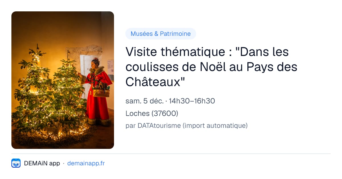 Visite thématique : "Dans les coulisses de Noël au Pays des Châteaux" — Loches