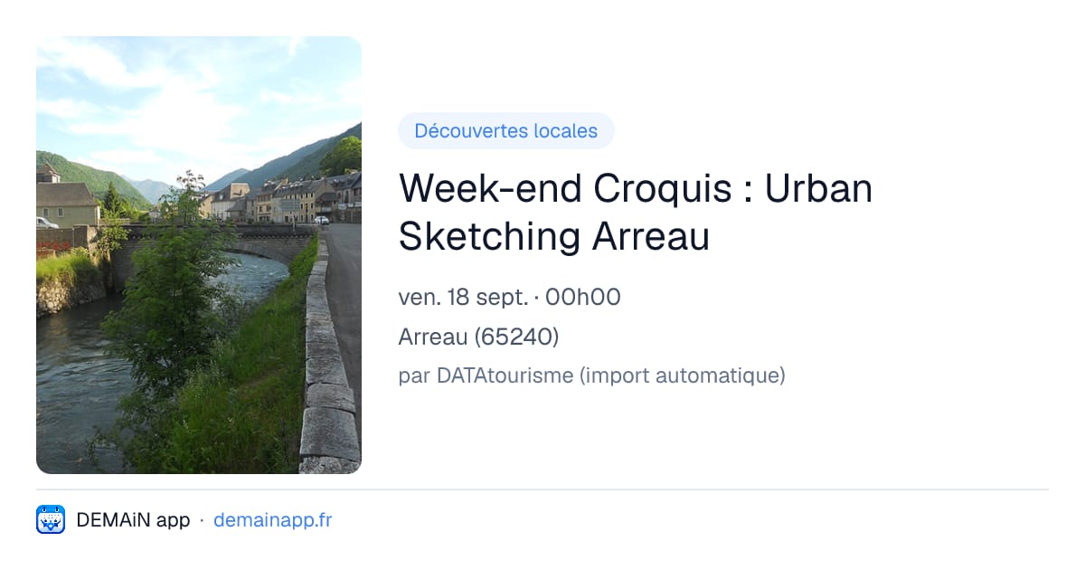 Week-end Croquis : Urban Sketching Arreau — Arreau