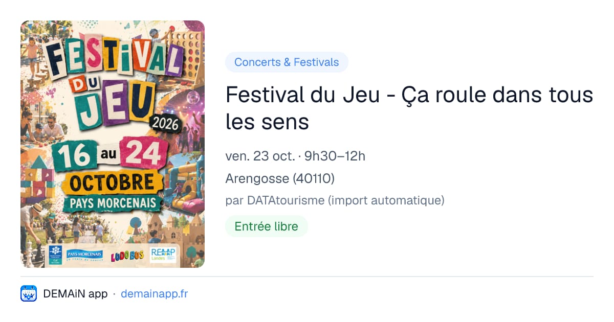 Festival du Jeu - Ça roule dans tous les sens — Arengosse