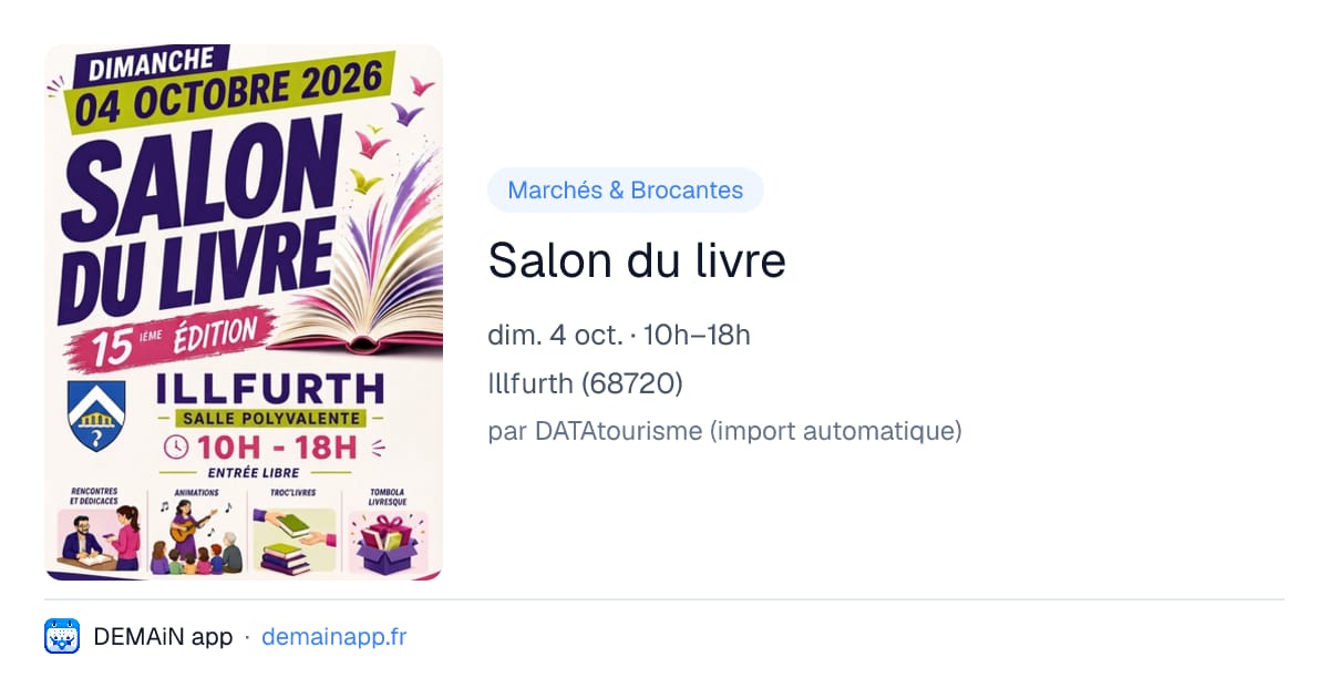 Salon du livre — Illfurth