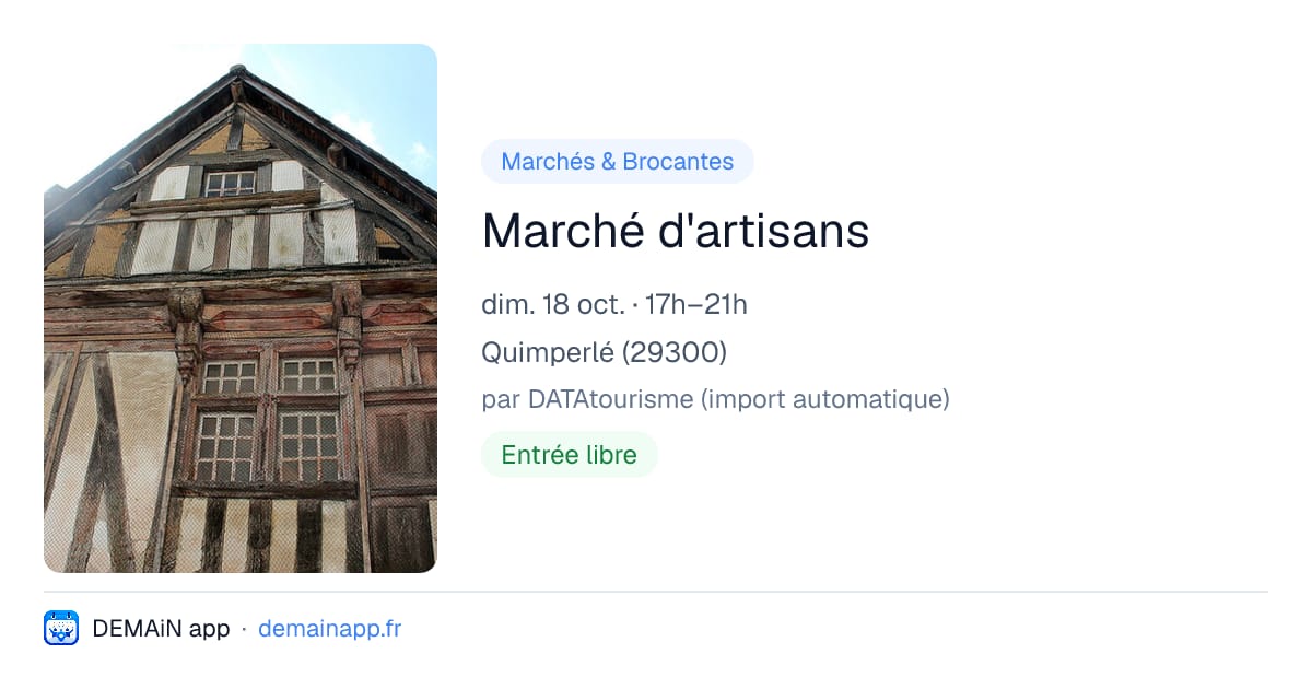 Marché d'artisans — Quimperlé