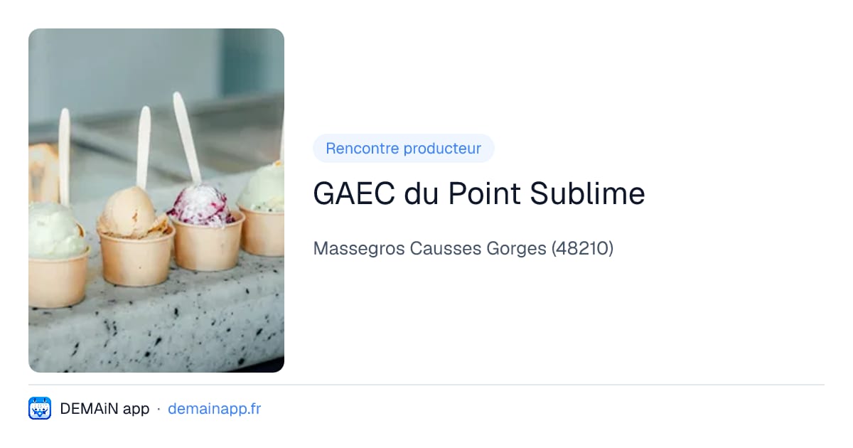 GAEC du Point Sublime — Massegros Causses Gorges