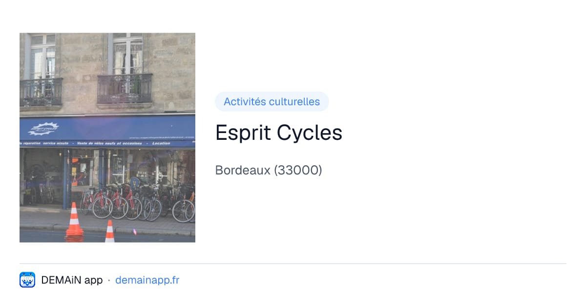 Esprit Cycles — Bordeaux