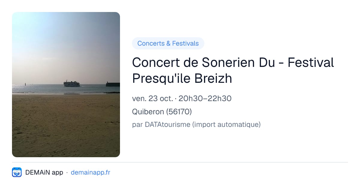 Concert de Sonerien Du - Festival Presqu'ile Breizh — Quiberon