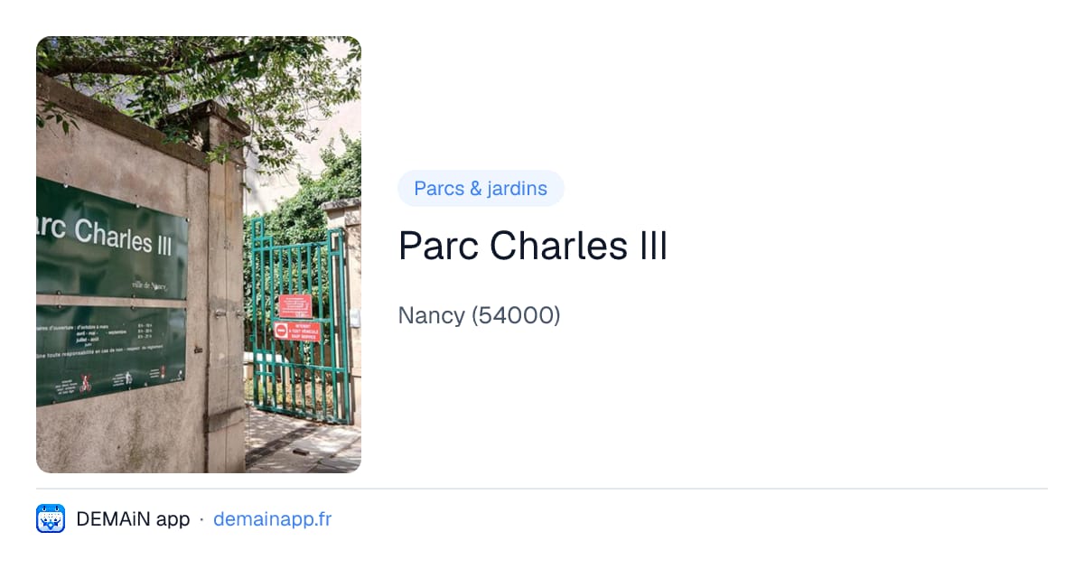Parc Charles III — Nancy