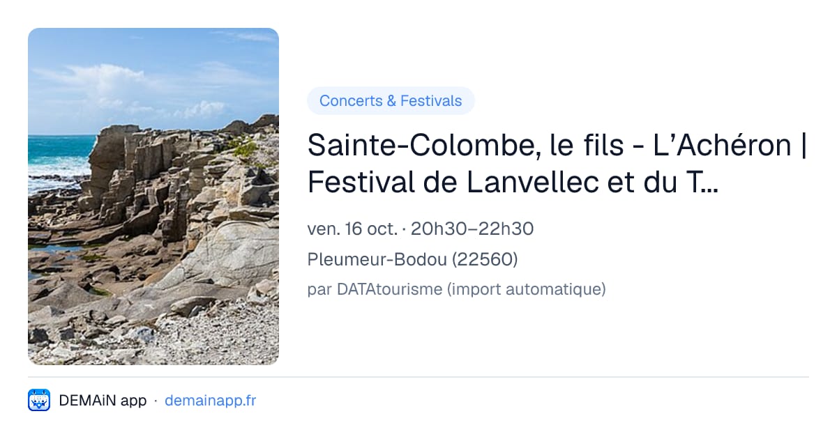 Sainte-Colombe, le fils - L’Achéron | Festival de Lanvellec et du Trégor — Pleumeur-Bodou