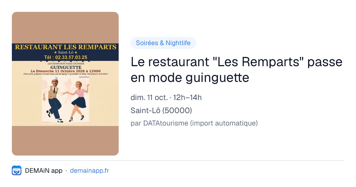 Le restaurant "Les Remparts" passe en mode guinguette — Saint-Lô