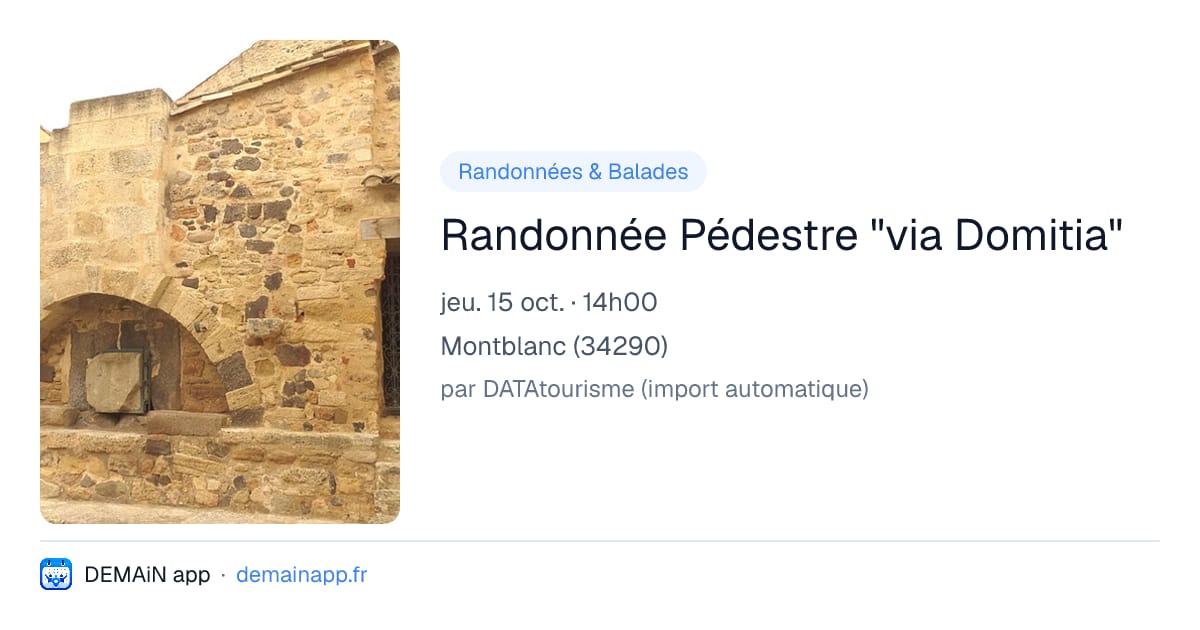 Randonnée Pédestre "via Domitia" — Montblanc