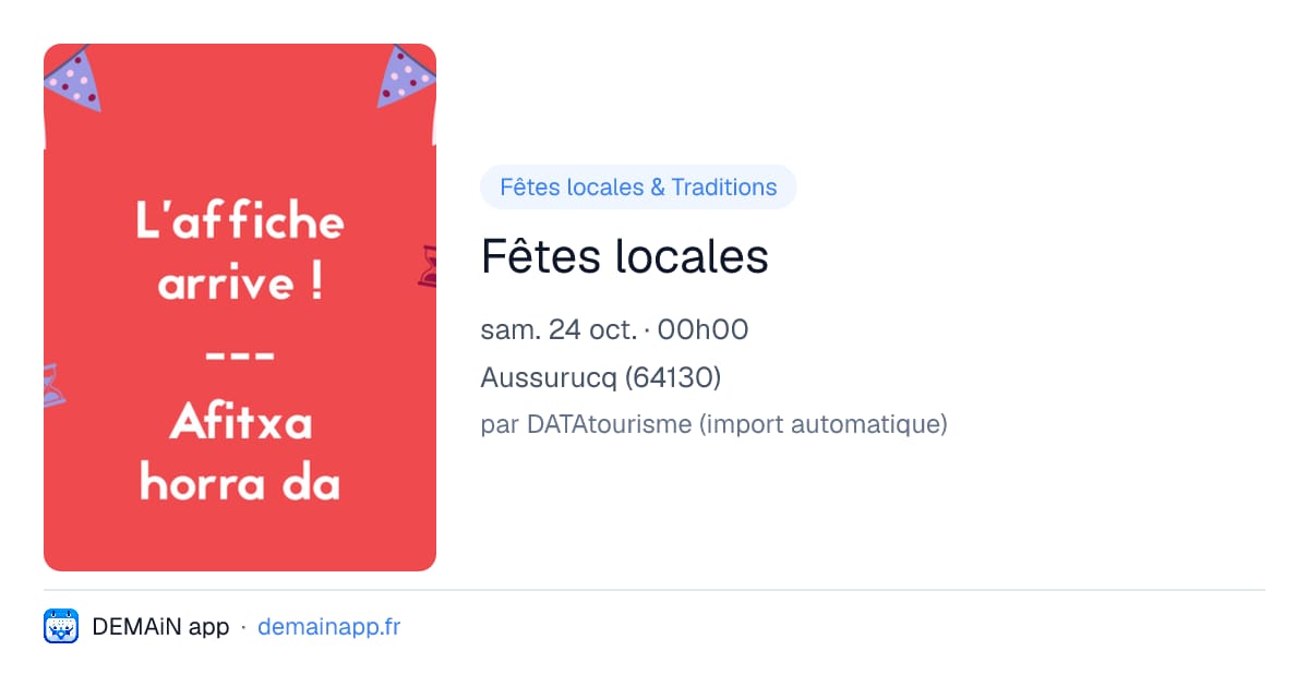 Fêtes locales — Aussurucq