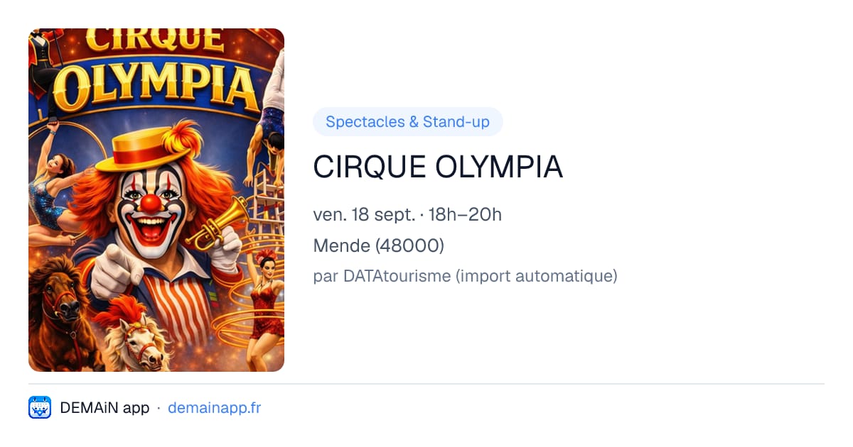 CIRQUE OLYMPIA — Mende