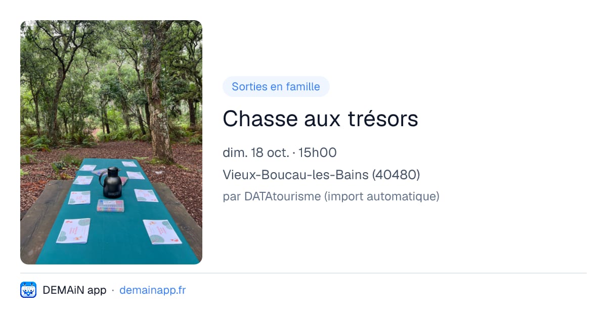 Chasse aux trésors — Vieux-Boucau-les-Bains