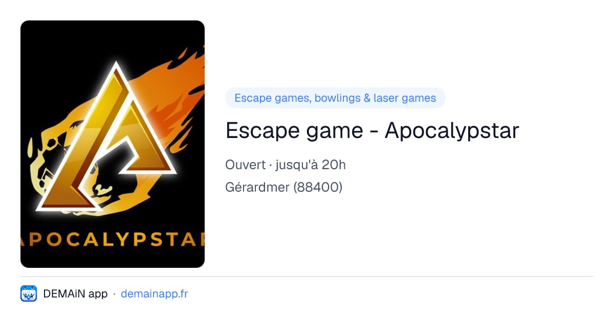 Escape game - Apocalypstar — Gérardmer