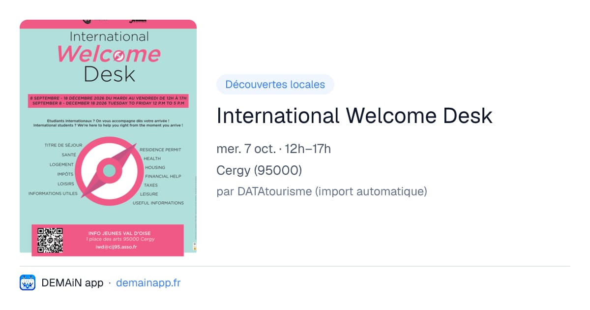 International Welcome Desk — Cergy