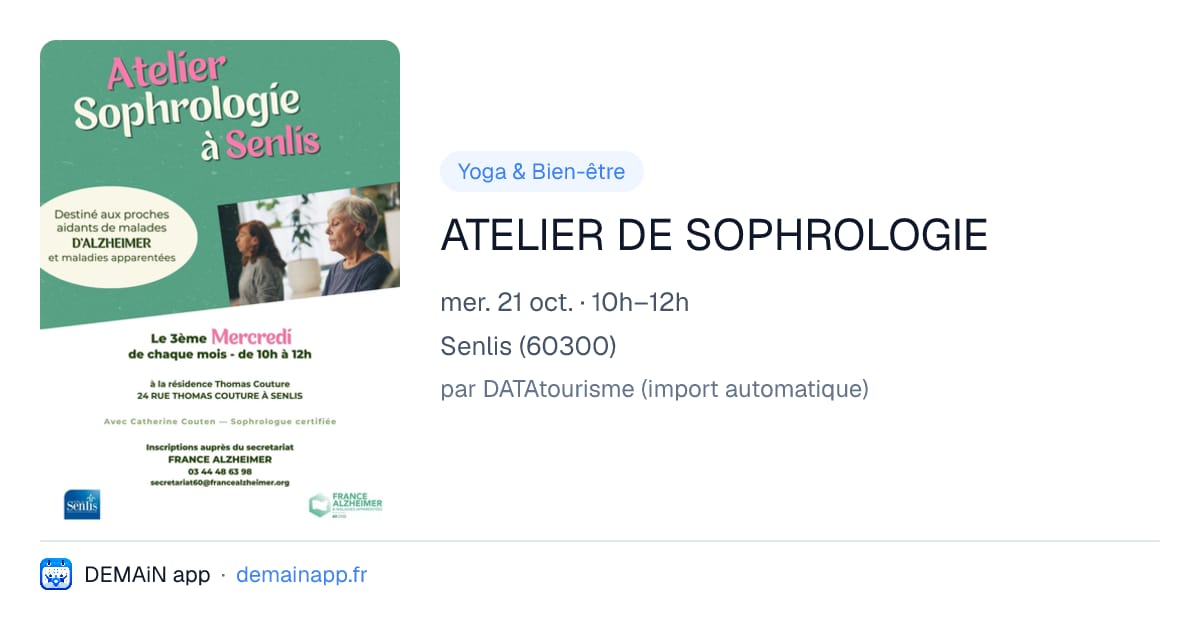 ATELIER DE SOPHROLOGIE — Senlis