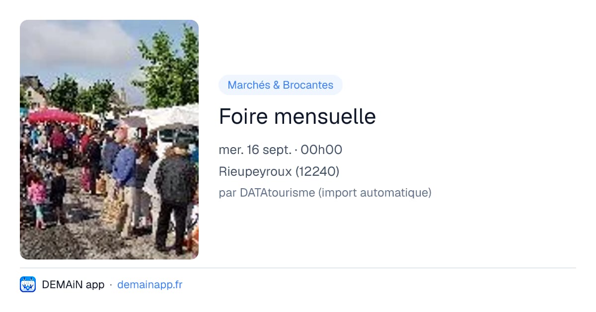 Foire mensuelle — Rieupeyroux