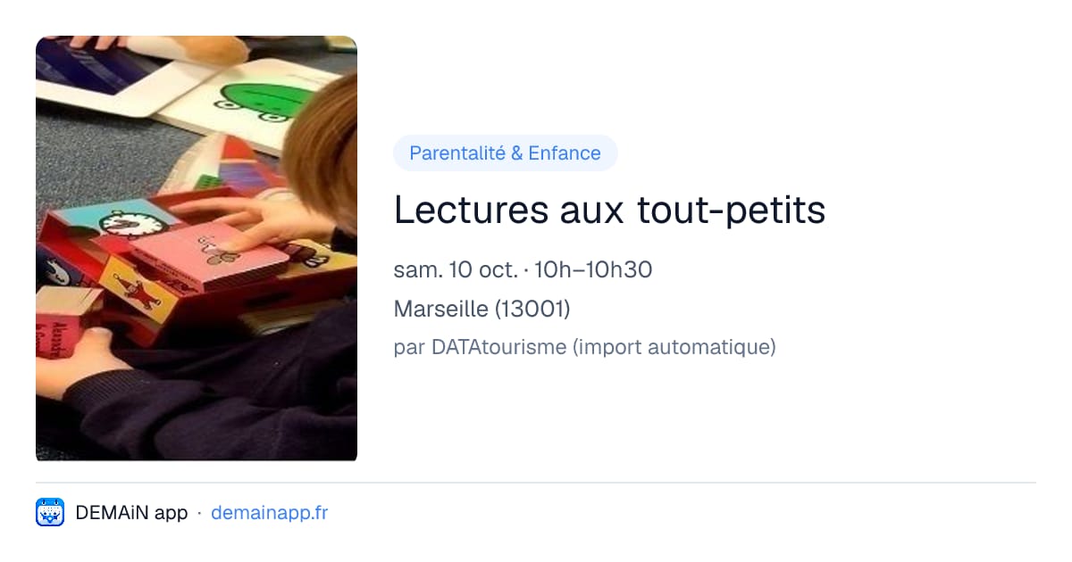Lectures aux tout-petits — Marseille