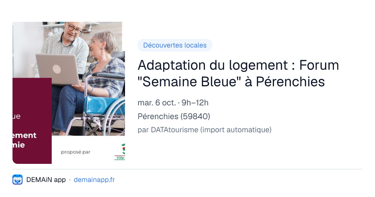 Adaptation du logement : Forum "Semaine Bleue" à Pérenchies — Pérenchies