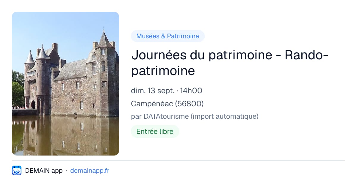 Journées du patrimoine - Rando-patrimoine — Campénéac