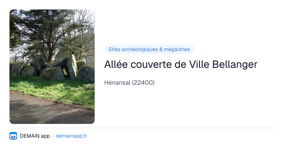 Allée couverte de Ville Bellanger — Hénansal