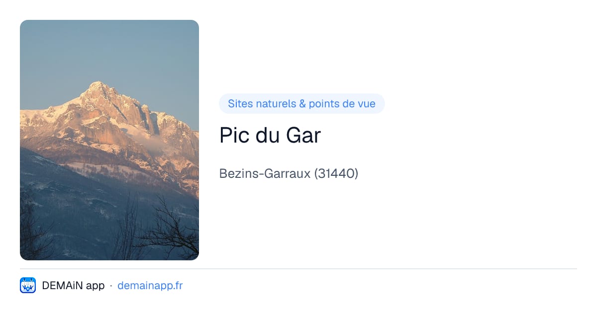 Pic du Gar — Bezins-Garraux