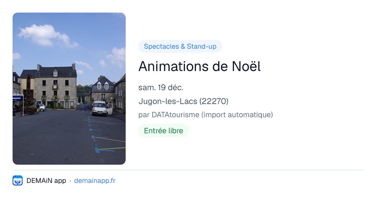 Animations de Noël — Jugon-les-Lacs