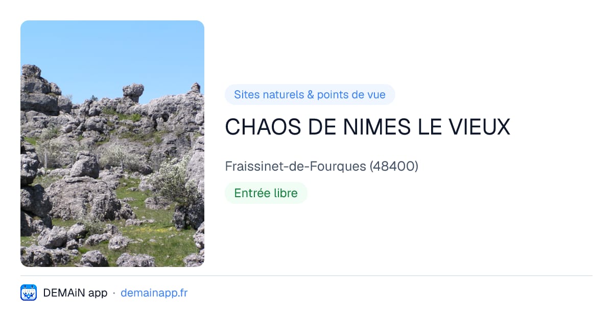 CHAOS DE NIMES LE VIEUX — Fraissinet-de-Fourques