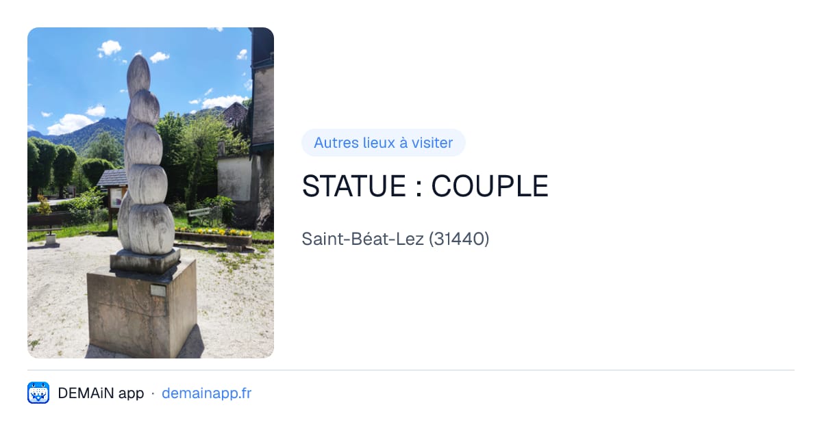 STATUE : COUPLE — Saint-Béat-Lez