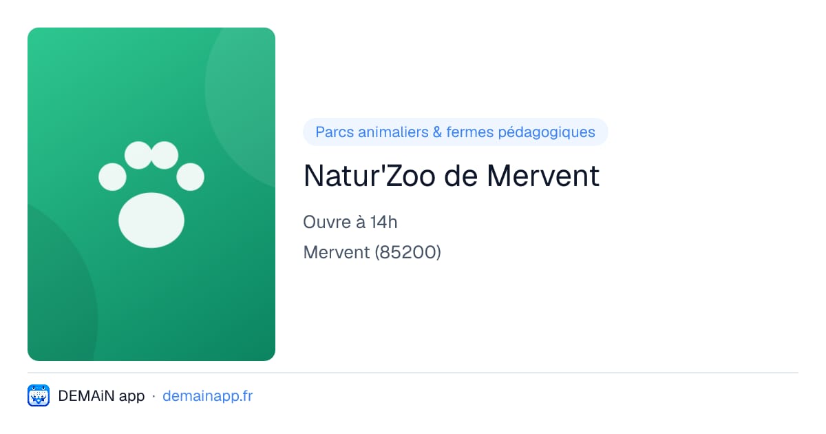 Natur'Zoo de Mervent — Mervent