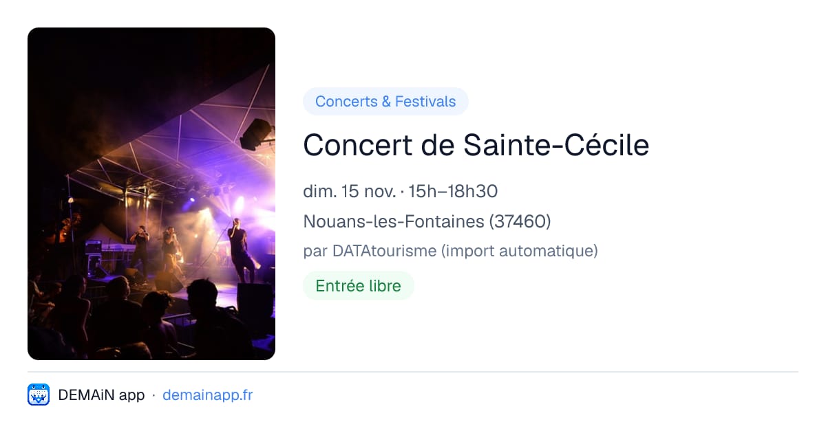 Concert de Sainte-Cécile — Nouans-les-Fontaines