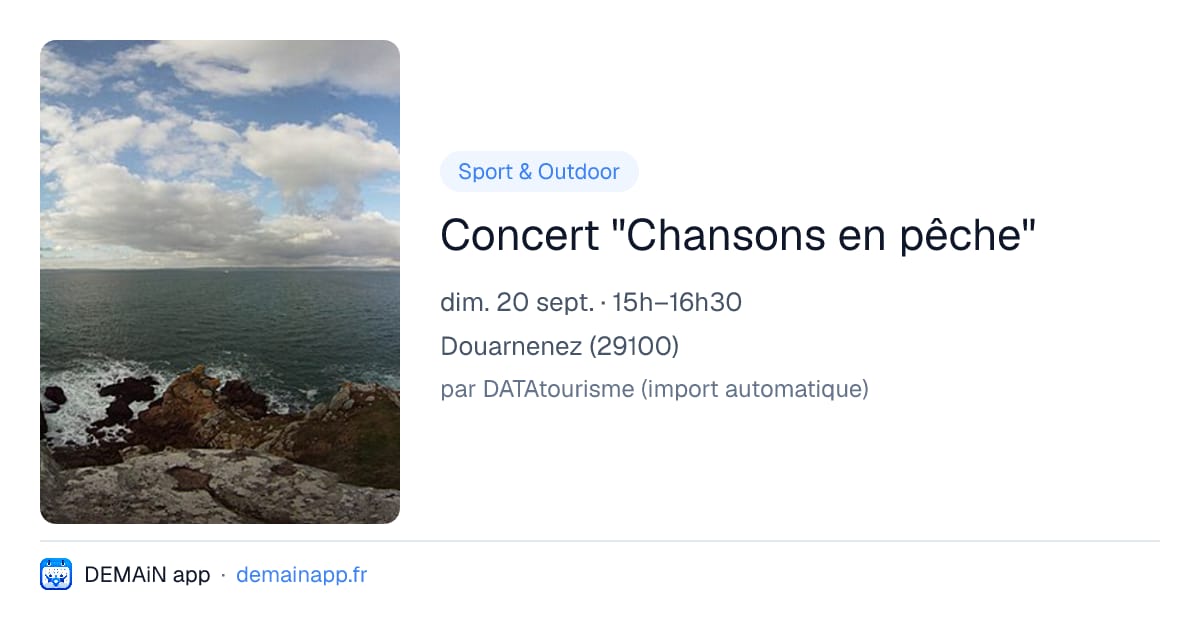 Concert "Chansons en pêche" — Douarnenez