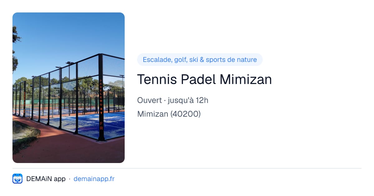 Tennis Padel Mimizan — Mimizan
