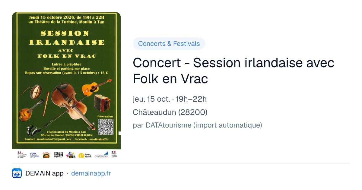 Concert - Session irlandaise avec Folk en Vrac — Châteaudun