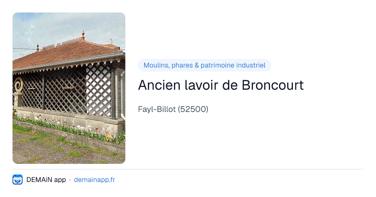 Ancien lavoir de Broncourt — Fayl-Billot