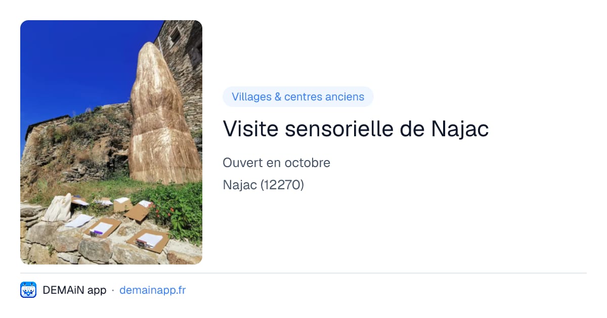 Visite sensorielle de Najac — Najac