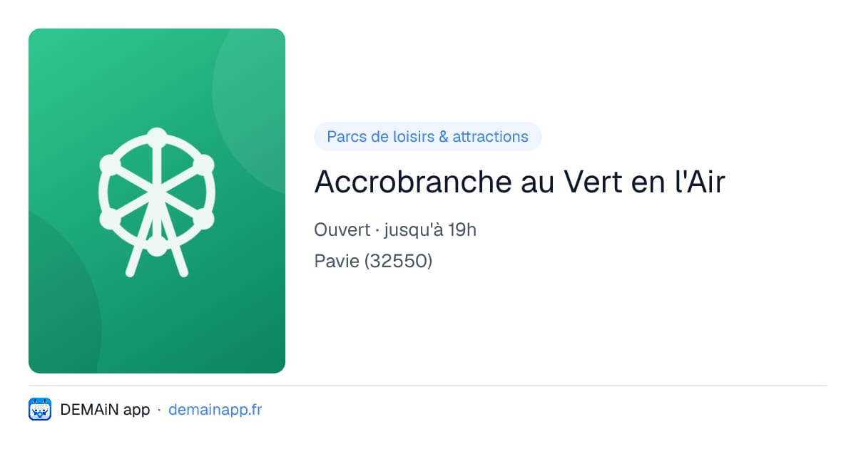 Accrobranche au Vert en l'Air — Pavie