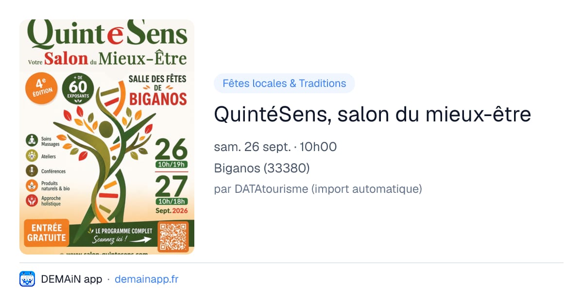 QuintéSens, salon du mieux-être — Biganos