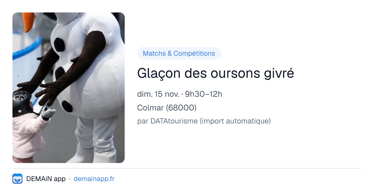 Glaçon des oursons givré — Colmar