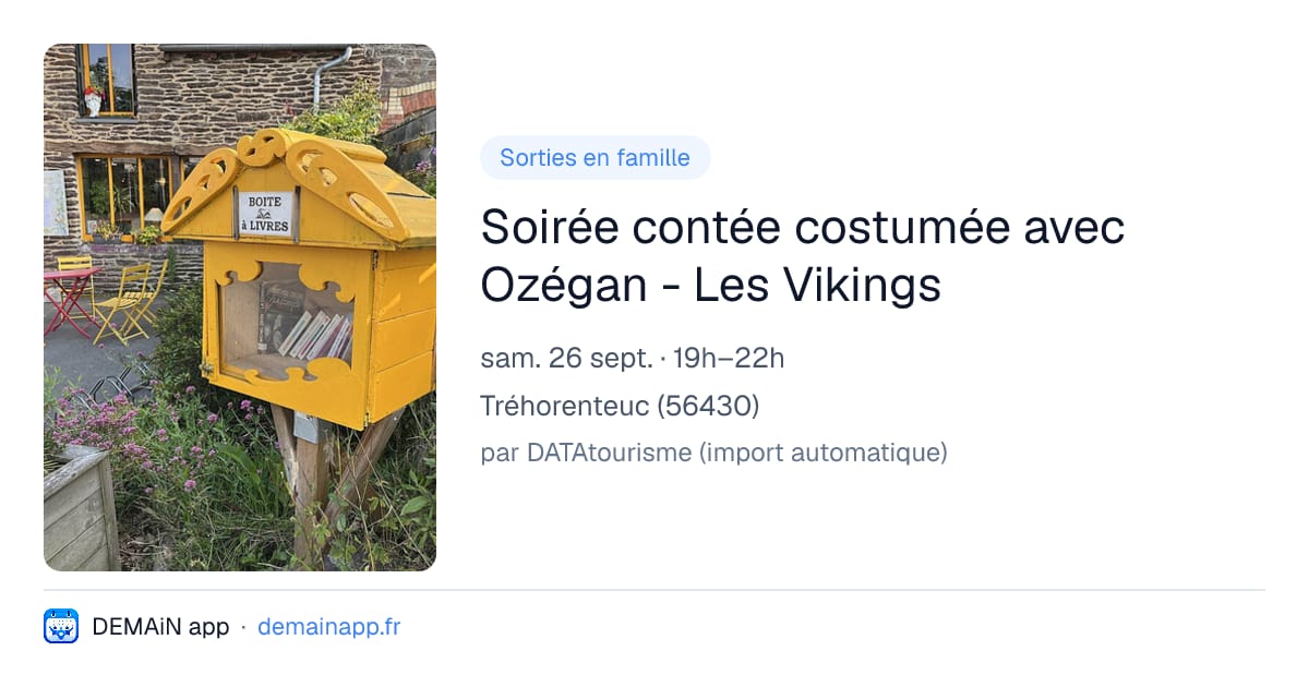 Soirée contée costumée avec Ozégan - Les Vikings — Tréhorenteuc