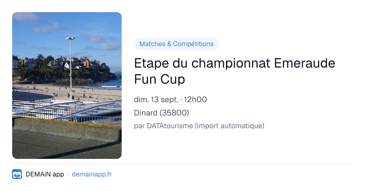 Etape du championnat Emeraude Fun Cup — Dinard