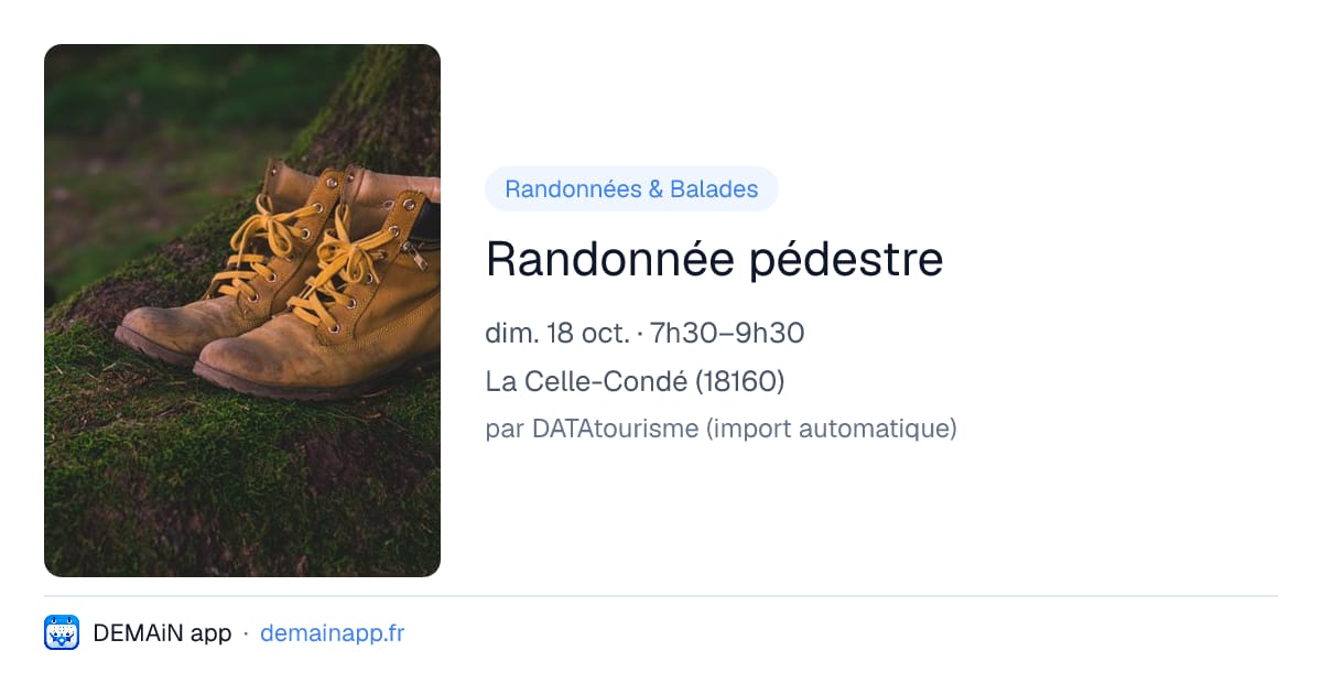 Randonnée pédestre — La Celle-Condé