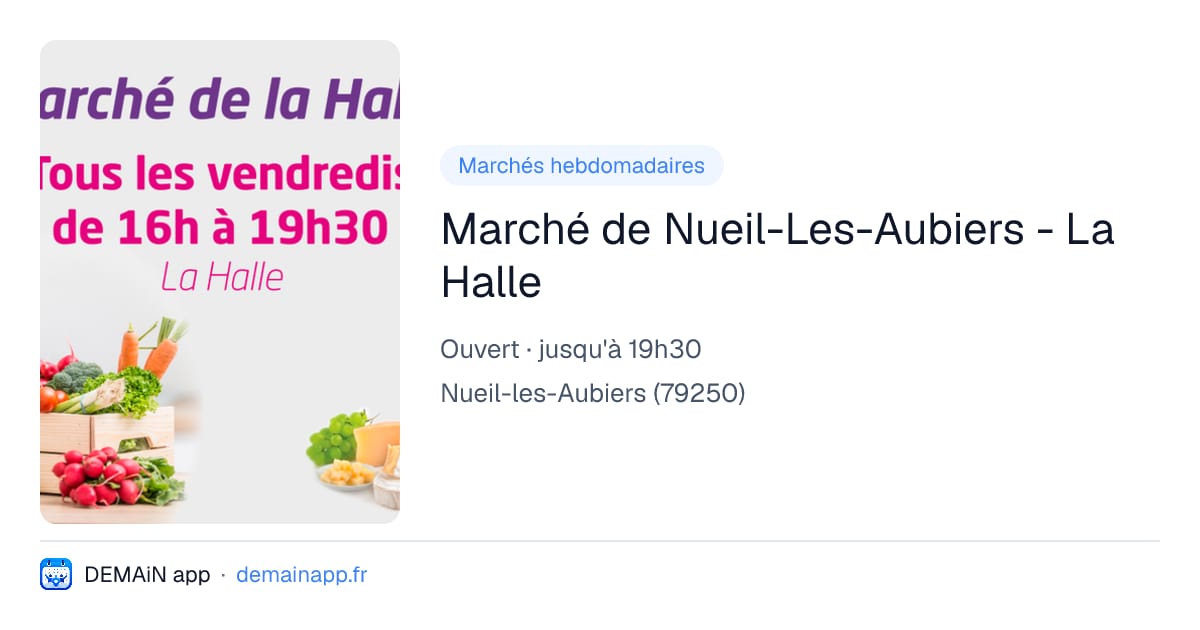 Marché de Nueil-Les-Aubiers - La Halle — Nueil-les-Aubiers