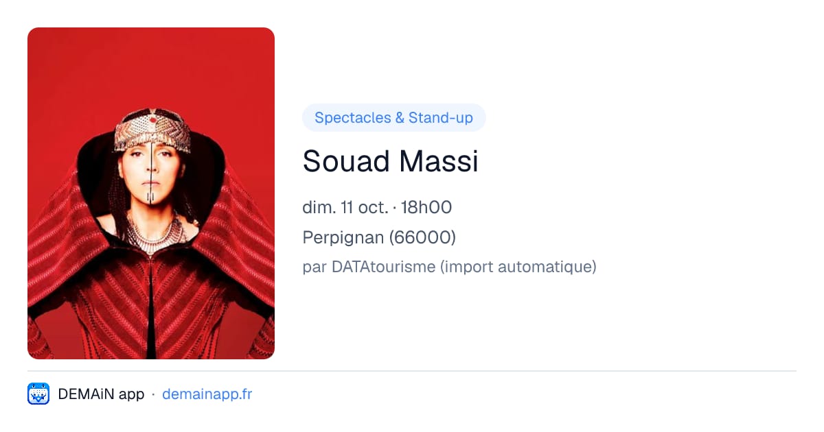 Souad Massi — Perpignan