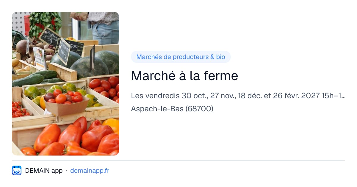 Marché à la ferme — Aspach-le-Bas